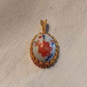 Vintage Danbury Mint Gold Imari Pendant